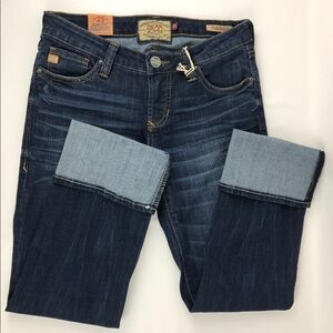 Dear John Women's Straight Leg Jeans - Dark Blue Denim